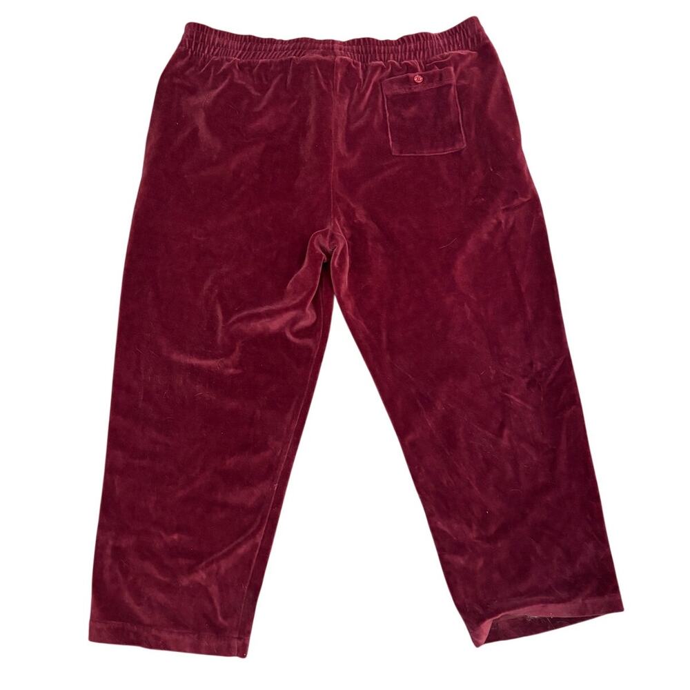 Vtg John Blair Mens Velour Track Suit Size XLG 2-Pc Jacket Pants Red Brown - Picture 5 of 15